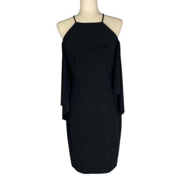 RALPH Lauren Cold Shoulder Bell Sleeve Dress. Size 4 - Picture 2 of 8